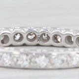 Light Gray 0.75ctw Diamond Eternity Band 14k White Gold Size 6.25 Wedding Ring Stackable