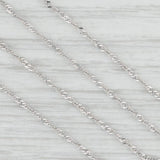 Light Gray 0.24ctw Diamond Swirl Pendant Necklace 10k White Gold 18" Singapore Chain