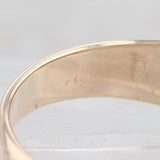 Light Gray 0.42ctw Men's Diamond Ring 14k Yellow Gold Size 11.25 Beveled Band