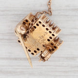 Antique Sigma Pi Cross Badge 14k Gold Pearls Emerald Greek Fraternity Pin