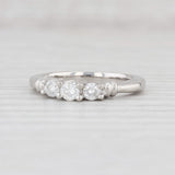 0.43ctw Diamond Engagement Ring 950 Platinum Size 6 3-Stone Round Cut