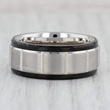 New Beveled Brushed Tungsten Triton Men's Ring Size 10 Wedding Band