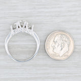 Light Gray 1.84ctw 3Stone Diamond Ring 14k White Gold Size 6 Engagement Anniversary