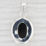Light Gray New Onyx Oval Solitaire Pendant 925 Sterling Silver B12758