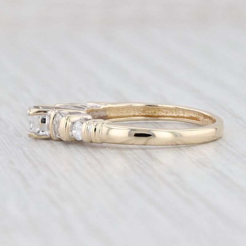 Light Gray 0.56ctw Round Diamond Engagement Ring 14k Yellow Gold Size 7
