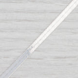 Light Gray New Herringbone Chain Necklace 925 Sterling Silver 30" 4.4mm Italian