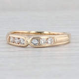0.24ctw Diamond Wedding Band 14k Yellow Gold Size 8 Stackable Anniversary Ring