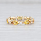 Light Gray New Beverley K 2.22ctw Yellow Sapphire Stackable Ring 14k Gold Eternity Band 6.5
