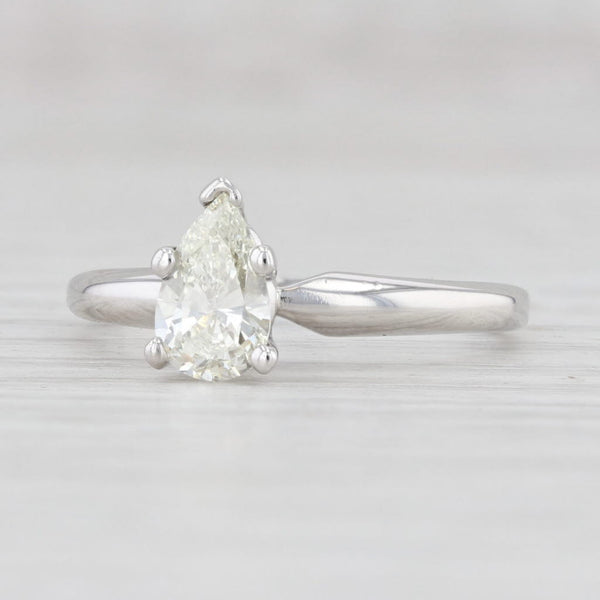 Light Gray 0.62ct VS Pear Solitaire Engagement Ring Platinum Size 6 EGL USA Copy