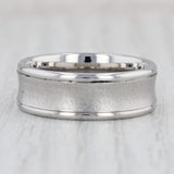 New Brushed Concave Titanium Ring Size 10 Men's Wedding Band