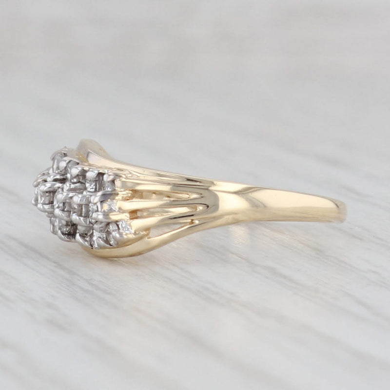 0.50ctw VS2 Diamond Cluster Ring 14k Yellow Gold Size 7