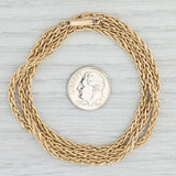 20.75" Wheat Chain Necklace 14k Yellow Gold 3mm
