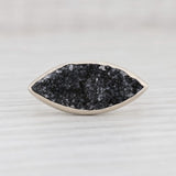Light Gray New Nina Nguyen Black Druzy Statement Ring Size 7 Sterling Silver Solitaire