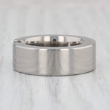 Light Gray New Cubic Zirconia Solitaire Band Titanium Size 4.25 Statement Ring