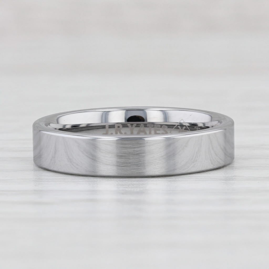 Light Gray New Polished Tungsten Carbide Ring Wedding Band Stackable Size 6