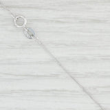 Light Gray 0.82ctw Blue Topaz Diamond Pendant Necklace 10k White Gold 18" Box Chain