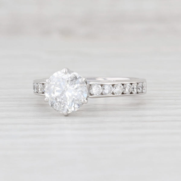 Light Gray 2.34ctw Natural Diamond Engagement Ring 14k White Gold Size 6 Round Brilliant