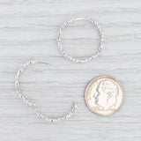 New Bastian Inverun Openwork Hoop Earrings Sterling Silver 25881 Creole