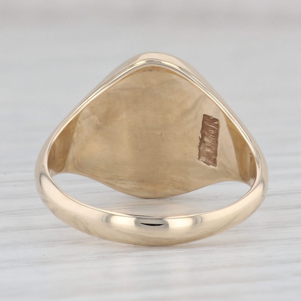 Gray Salem College Onyx Signet Ring 10k Yellow Gold Size 7 School Keepsake