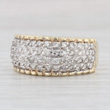 Light Gray 0.90ctw Diamond Ring 14k Yellow Gold Size 8.5 Stackable