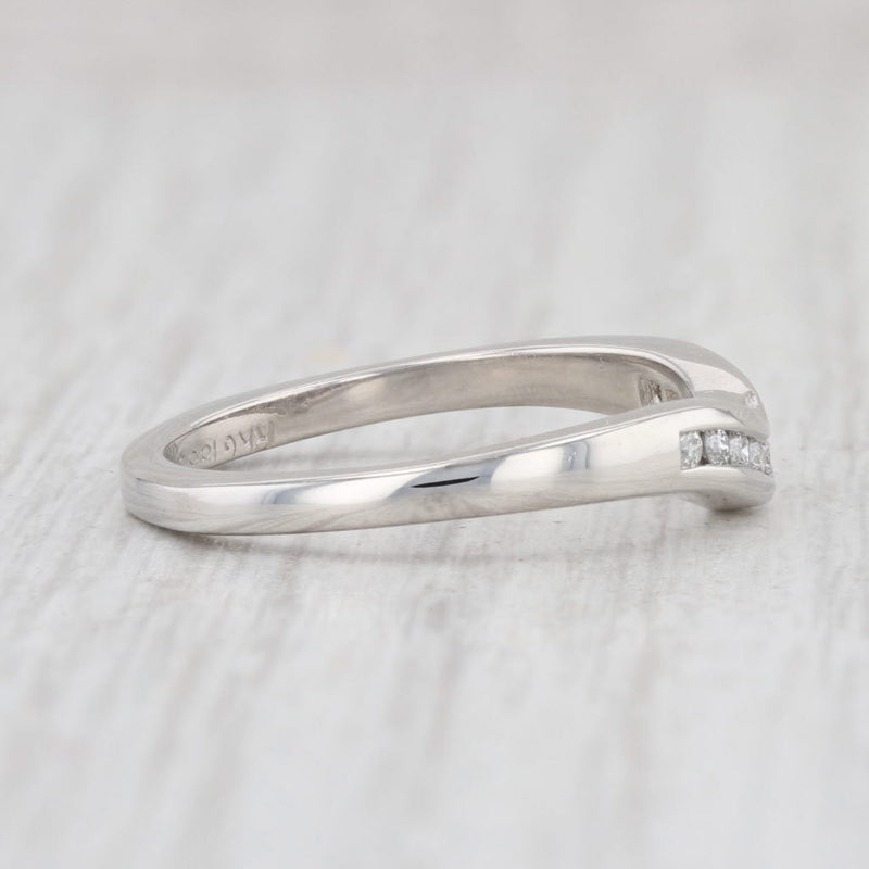 VS2 Diamond Wedding Band Platinum Size 7 Contoured Ring Guard Stackable