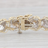 1.36ctw Diamond Cluster Bracelet 10k Yellow Gold 7.25" 8.3mm