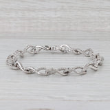 Gray 3ctw Diamond Curb Chain Bracelet 14k White Gold 7.75" 8.3mm