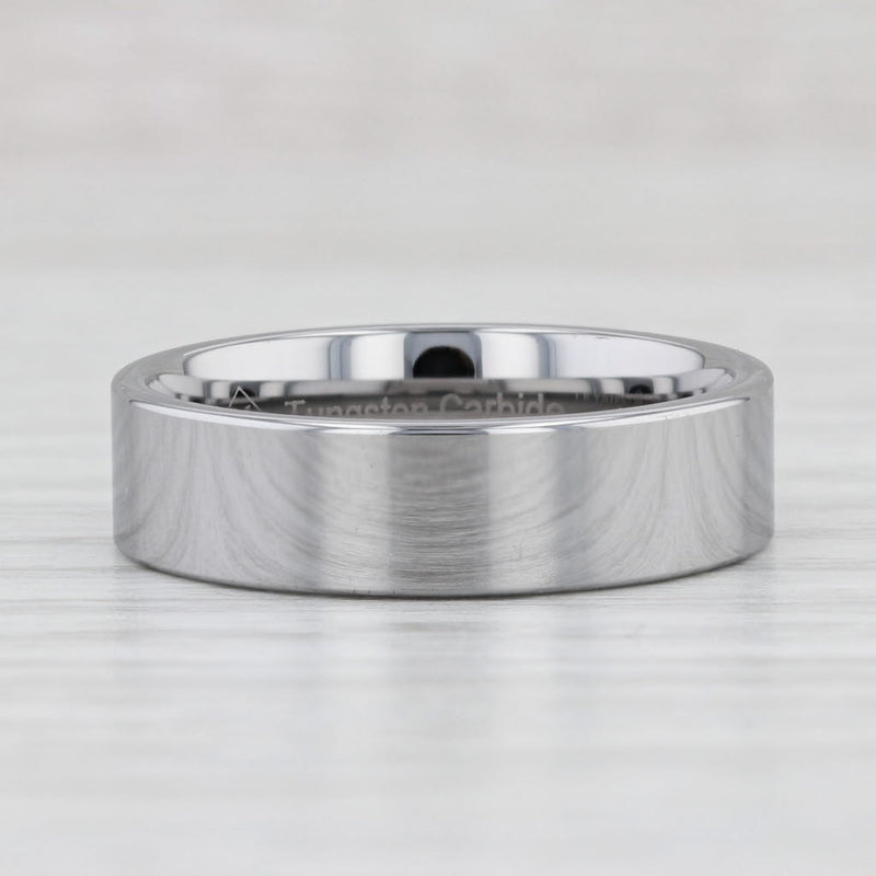 New Polished Tungsten Carbide Ring Wedding Band Size 10 Stackable