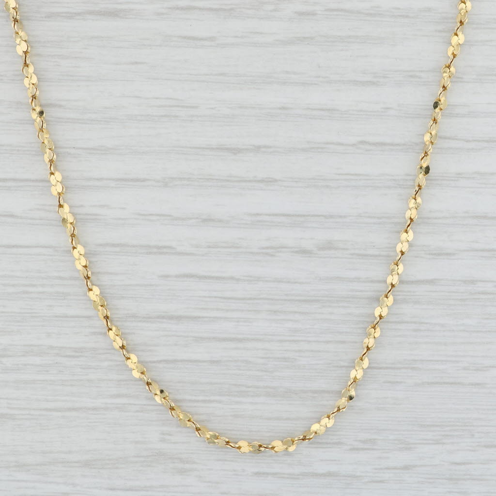 Light Gray 22.75" Nugget Chain Necklace 18k Yellow Gold 2.3mm