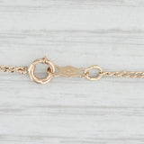 Vintage Cultured Pearl 0.45ct Diamond Pendant Necklace 14k Gold 18" Curb Chain