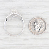 Lavender New 1.33ctw Round Diamond Engagement Ring 14k White Gold Size 6.5 GIA