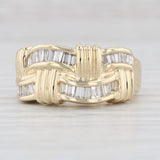 0.52ctw Diamond Basket Weave Ring 14k Yellow Gold Size 7