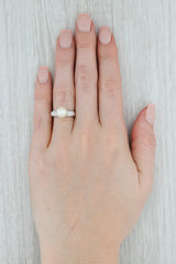 Gray Cultured Saltwater Pearl Diamond Ring 18k White Gold Size 5.5 Mastoloni