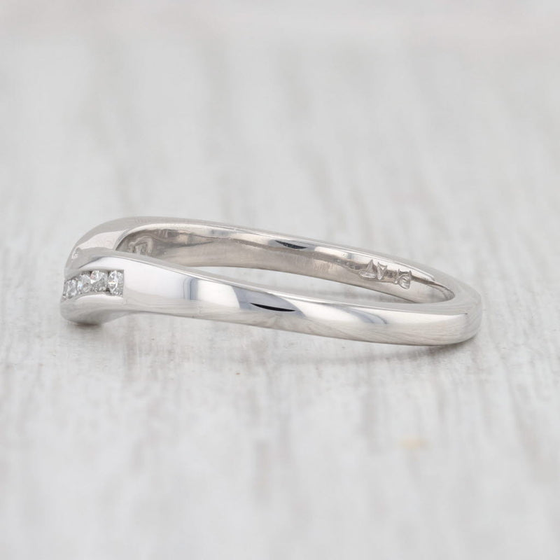 VS2 Diamond Wedding Band Platinum Size 7 Contoured Ring Guard Stackable