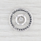 Light Gray Rosiblu 1.35ctw Dancing Diamond Eternity Circle Halo Pendant 18k 14k White Gold