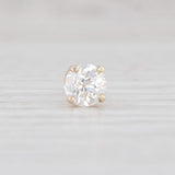0.41ct Single Diamond Stud Earring 14k Yellow Gold Old European Cut Solitaire