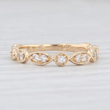 New 0.25ctw Diamond Stackable Ring 14k Yellow Gold Wedding Band Stacking Size 6