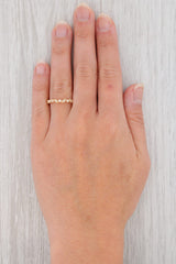 Tan New Stackable Diamond Ring 14k Yellow Gold Size 6.5 Wedding Band