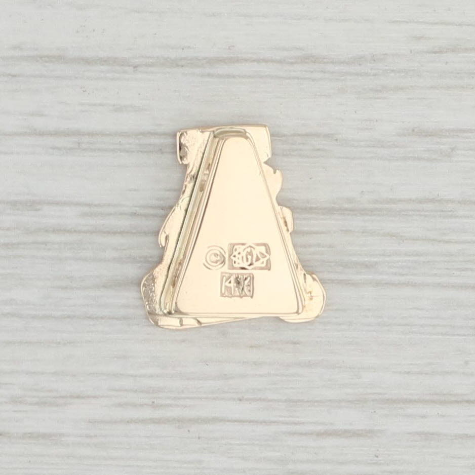 Light Gray University of Alabama Crimson Tide Slide Charm 14k Yellow Gold Letter "A" Logo