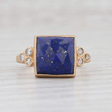Light Gray New Nina Nguyen Lapis Lazuli Diamond Chloe Ring 18k Yellow Gold Size 7.25