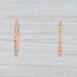 New Nina Nguyen Diamond Hoop Earrings 18k Yellow Gold Reversible Hoops Snap Top