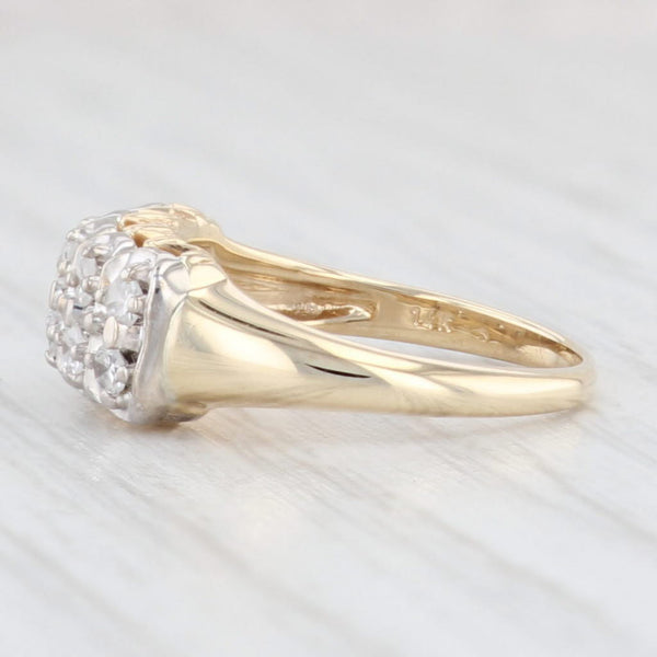 Light Gray Vintage 0.23ctw Diamond Ring 14k Yellow Gold Size 4.5 Anniversary