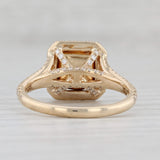 New 2.96ctw Yellow Diamond Halo Engagement Ring 14k Yellow Gold Size 7.25 GIA