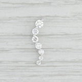 0.47ctw Diamond Tapering Journey Pendant 14k White Gold Floating Drop