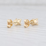 New 0.70ctw Diamond Stud Earrings 14k Yellow Gold Round Solitaire Studs