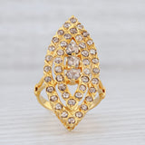 New 2ctw Diamond Cocktail Ring 18k Yellow Gold Size 7.5 Champagne Brown