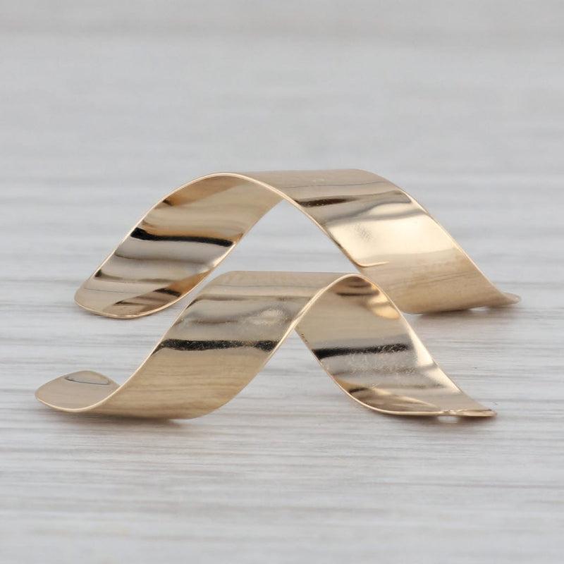 Swirl Drop Earring Enhancers 14k Yellow Gold for Stud Earrings