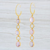 Light Gray Marie Helene de Taillac Pink Spinel Earrings 22k Yellow Gold Pierced Dangle