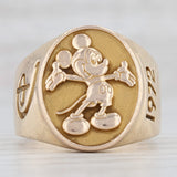 Vintage Disney Cast Member 1972 Mickey Mouse Class Ring 10k Gold Size 8.75