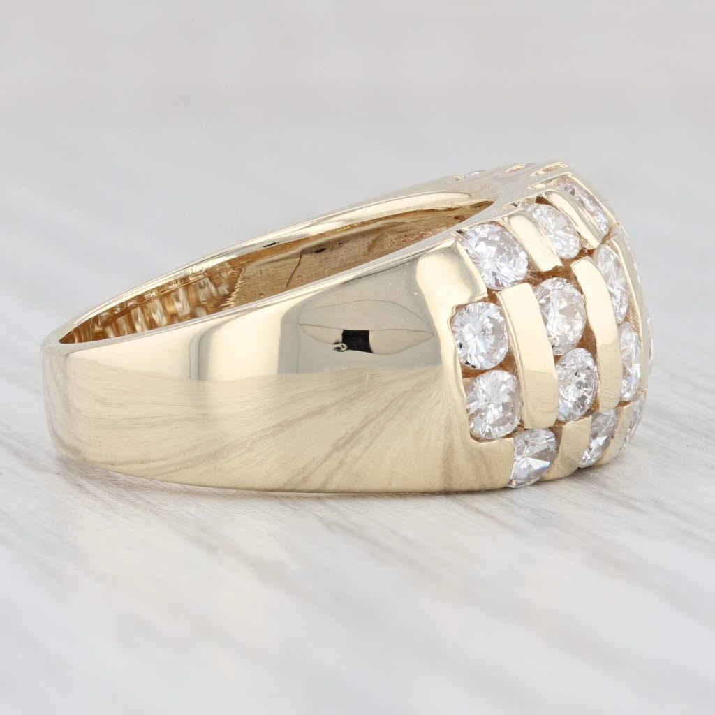 Light Gray 2ctw Diamond Ring 14k Yellow Gold Size 7.5 - 7.75 Cocktail